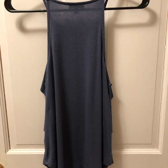 Express Blue Ruffle Tank Top - Picture 3 of 3